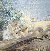 Anders Zorn efter nadet oil painting